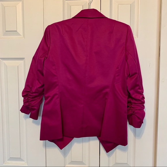Fuchsia satin blazer - Picture 5 of 5